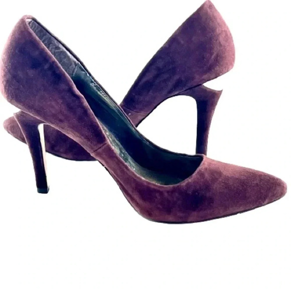BAGLEY MISCHKA BROWN SUEDE HEELS CLASSIC PUMP SHOES SIZE  8.5 - Picture 1 of 16